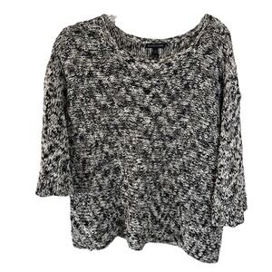 NWOT Eileen Fisher Women's Marbled Loose Knit Sweater Size Medium Boat Neck